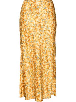 Reformation Pratt high-waisted skirt - Yellow