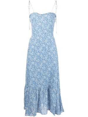 Reformation Rye floral print midi dress - Blue