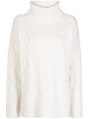 Reformation Siro cable-knit wool jumper - White