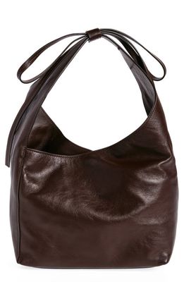 Reformation Small Vittoria Leather Tote in Tobacco Leather