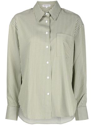 Reformation striped long sleeve shirt - Green