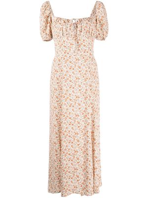 Reformation Teyana floral-print midi dress - Neutrals