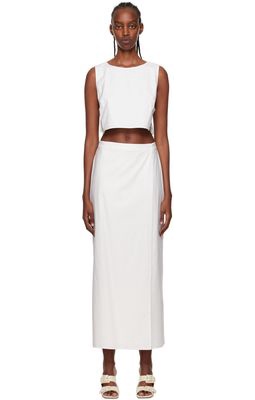 Reformation White Mylie Tank Top & Midi Skirt Set