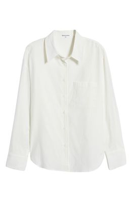 Reformation Women's Will Oversize Stretch Organic Cotton Button-Up Shirt in White