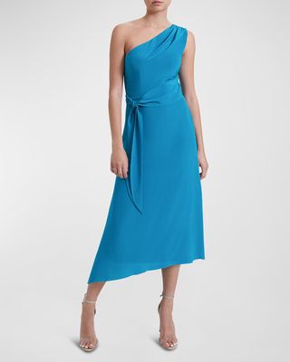Regana One-Shoulder High-Low Midi Dress