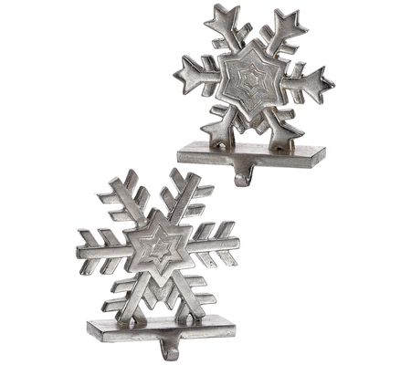 Regency International 9" Resin Snowflake Stocki ng Holder x2