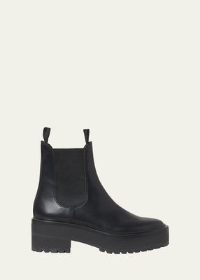 Reggie Leather Chelsea Ankle Booties