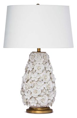 Regina Andrew Southern Living Porcelain Flower Table Lamp in White