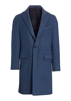 Regular-Fit Single-Breasted Wool & Cashmere Coat