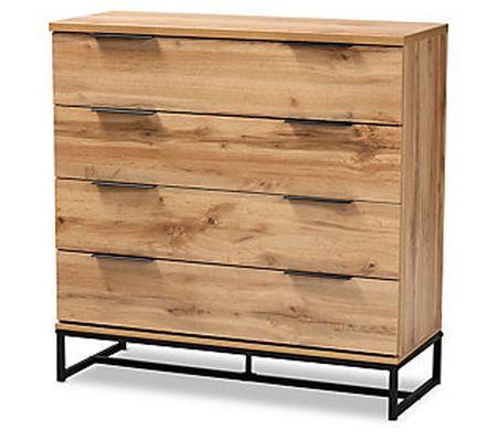 Reid Finished Wood and Metal Four-Drawer Dresse r