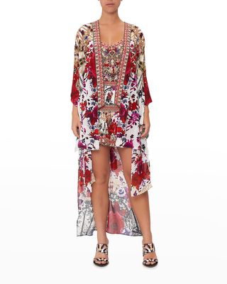 Reign of Roses Kimono with Long Underlayer