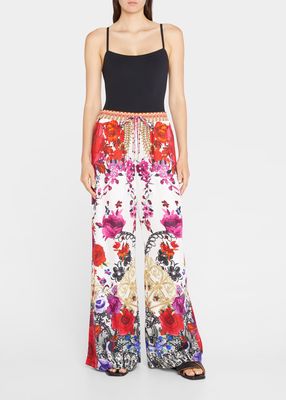 Reign of Roses Wide-Leg Lounge Pants