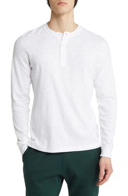 Reigning Champ 1x1 Slub Henley in White 