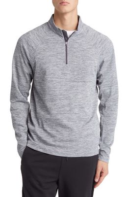 Reigning Champ Half Zip Performance Pullover in Heather Grey