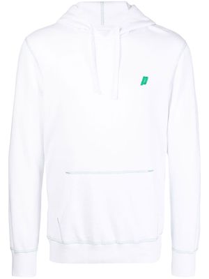 Reigning Champ logo-embroidered cotton hoodie - White