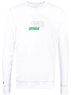 Reigning Champ logo-print long-sleeved sweatshirt - White