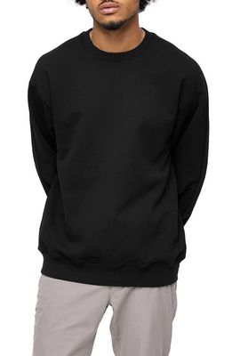 Reigning Champ Midweight Terry Relaxed Crewneck Sweatshirt in Black