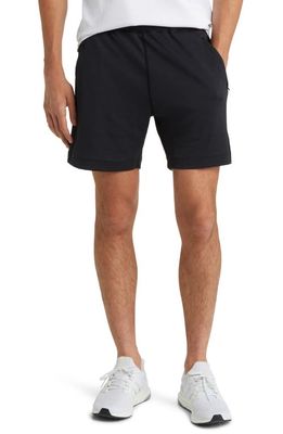 Reigning Champ Solotex Mesh Performance Athletic Shorts in Heather Black