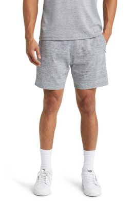Reigning Champ Solotex Mesh Performance Athletic Shorts in Heather Grey