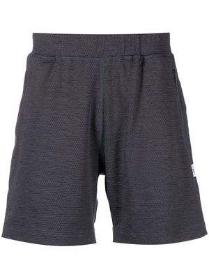 Reigning Champ textured logo-patch track shorts - Grey
