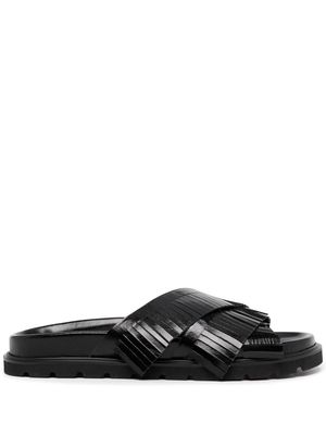 Reike Nen Cross Fringe Mold sandals - Black