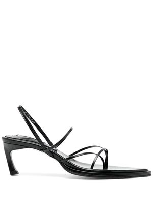 Reike Nen Garo 60mm leather slingback sandals - Black