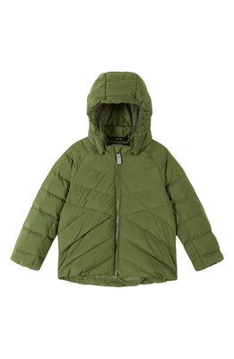 Reima Kids' Kupponen Waterproof & Windproof Down Puffer Jacket in Khaki Green