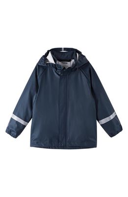 Reima Kids' Lampi Waterproof Hooded Raincoat in Navy 