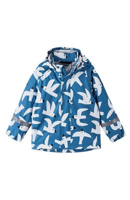 Reima Kids' Vesi Waterproof Hooded Raincoat in Denim Blue