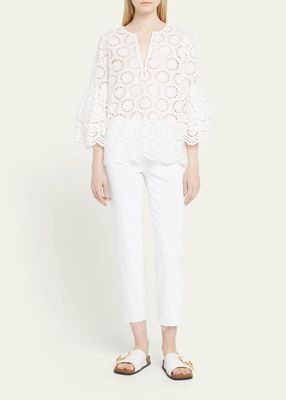 Reina Eyelet-Embroidered Top