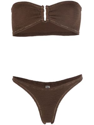 Reina Olga Ausilia bandeau bikini set - Brown