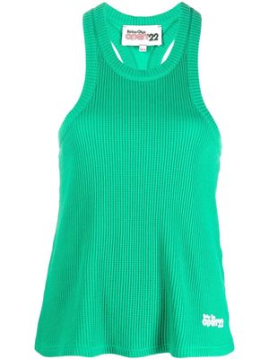 Reina Olga cotton racerback vest-top - Green