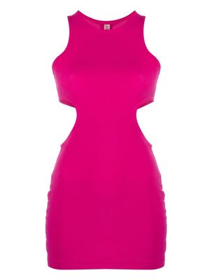 Reina Olga cut-out mini beach dress - Pink