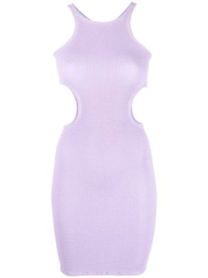 Reina Olga Ele cut-out detail mini dress - Purple