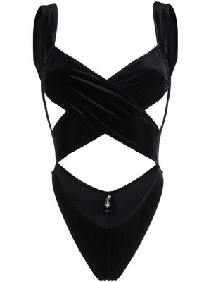 Reina Olga Exotica wrap cut-out swimsuit - Black