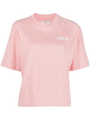 Reina Olga graphic-print logo T-shirt - Pink