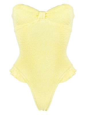 Reina Olga Laila ruffled swimsuit - Yellow