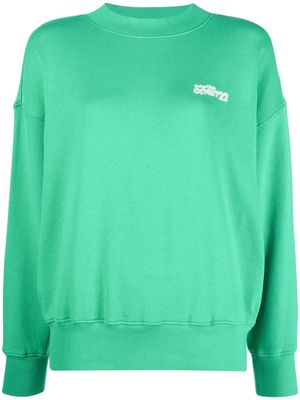 Reina Olga logo-print long-sleeve sweatshirt - Green