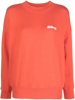 Reina Olga logo-print long-sleeve sweatshirt - Orange