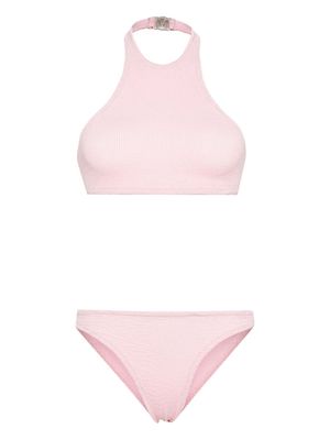Reina Olga Longboard seersucker bikini - Pink
