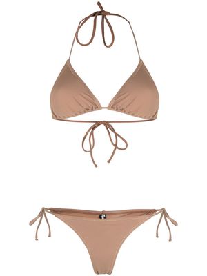 Reina Olga Love triangle-fit bikini - Brown