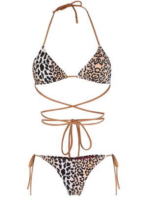 Reina Olga Miami leopard print bikini - Neutrals