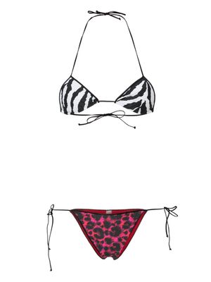 Reina Olga Sam animal-print bikini set - Pink
