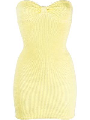 Reina Olga short fitted strapless dress - Yellow