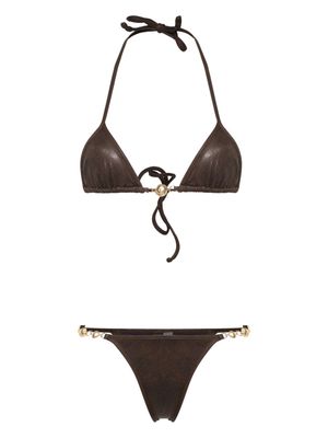 Reina Olga Splash triangle bikini - Brown