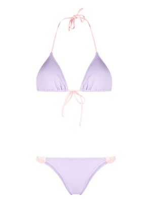 Reina Olga triangle-shape bikini set - Purple
