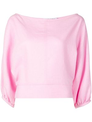 Reinaldo Lourenço boat-neck puff-sleeve blouse - Pink