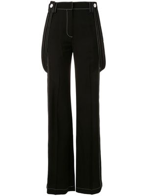 Reinaldo Lourenço braces-detail high-waist trousers - Black
