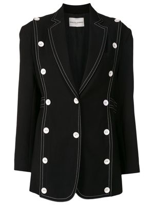 Reinaldo Lourenço button-detailed detachable-sleeves blazer - Black