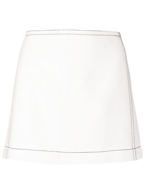 Reinaldo Lourenço contrast-stitching mini skirt - White